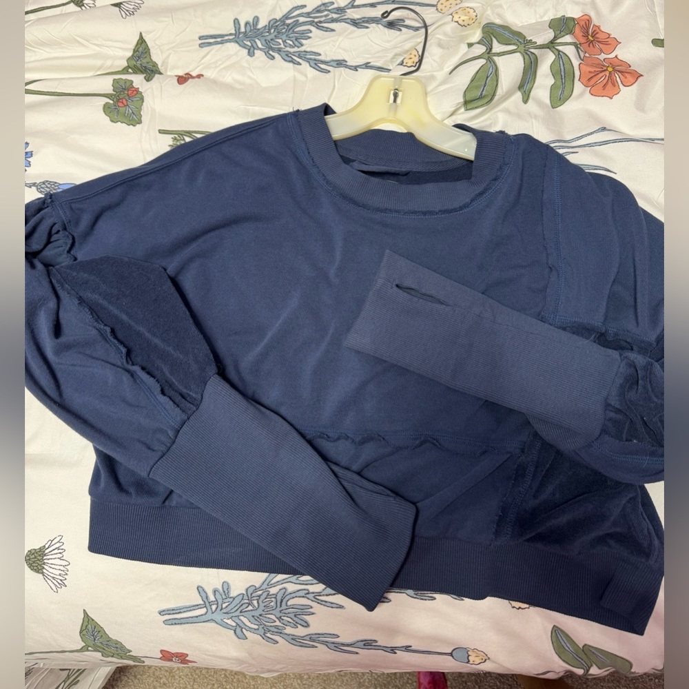 Free people movement cropped crewneck